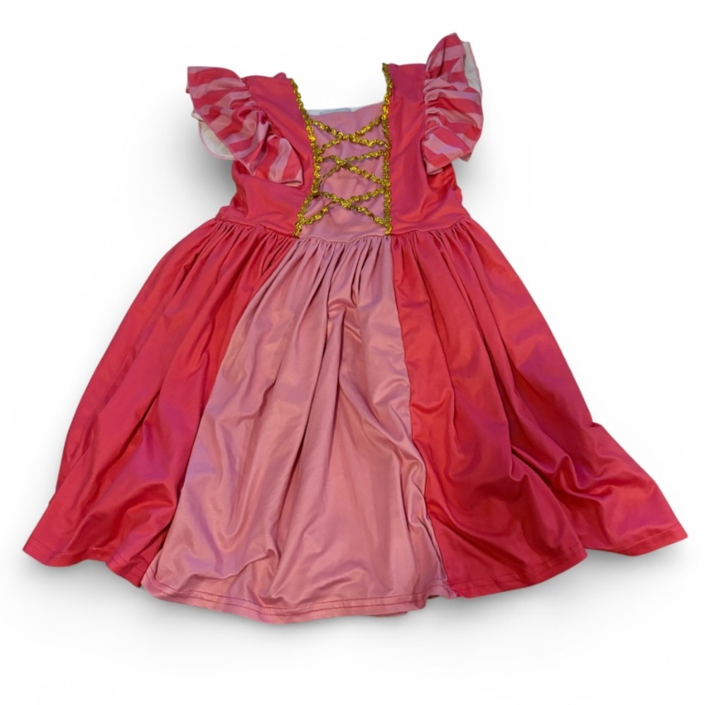 Aurora Twirl Dress Sz 6 Boutique Hunny Bee Kids Pink Sleeping Beauty
